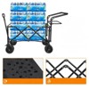 VisioGear Collapsible Wagon with Removable Canopy, Folding Wagon Cart with Cooler Bag, for Camping Beach Shopping, Black, 45"*20"*47" - 2 of 4