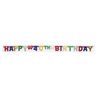 40th Birthday Party Banner