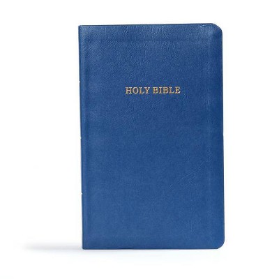 KJV Gift and Award Bible, Blue Imitation Leather - by  Holman Bible Staff (Leather Bound)