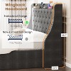 Platform Bed Frame with Storage Headboard, USB Charging Station, 4 Storage Drawers, No Spring Mattress Required, Easy to Assemble, Heavy-Duty Support - 4 of 4