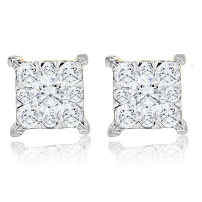 Pompeii3 3/8 Ct TDW 14k White Gold Lab Created Diamond Studs Screw Back  Earrings