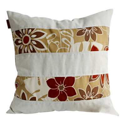 Slickblue Linen Patchwork Floor Cushion - Decorative Throw Pillow, 19.7"x19.7", 6 Design Choices, Machine Washable