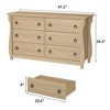 Jojoka 6/7-Drawer Dresser with Curved Legs and Rattan Accents, Freestanding Storage Cabinet for Bedroom, Living Room, Entryway, or Balcony - 2 of 4