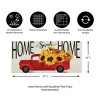 Evergreen Harvest Red Truck Sassafras Indoor Outdoor Switch Doormat 1'10"x10" Off-White - 2 of 4