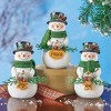 Collections Etc Hand-Painted Inspirational Snowman Sitters 4 X 3 X 5.25 White - 2 of 2