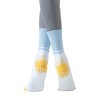 Anna-Kaci 3-Pack Women's Cotton Crew Socks with Color Block Toes Striped Cuffs and Non-Slip Grip Soles, 3 pcs-2 - 4 of 4