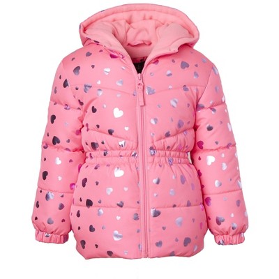 Pink Platinum Little Girl Irridescent Foil Gwp Puffer Jacket Target