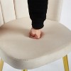 White 2-piece set of modern dining chairs with comfortable velvet backrests - 4 of 4