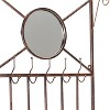 Kings Brand Furniture Pacher Entryway Hallway Storage Bench with & Coat Rack, Brushed Copper - 3 of 4