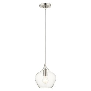 Livex Lighting Pendants 1 - Light Pendant in  Brushed Nickel - 1 of 4