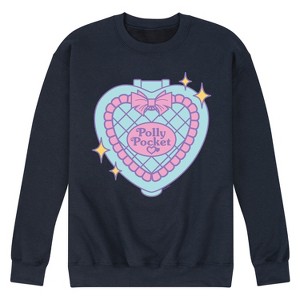 Men's - Polly Pocket - Polly Pocket Quilted Heart Case -Men's Crew Fleece Sweatshirt Graphic Fleece Sweatshirt - 1 of 4