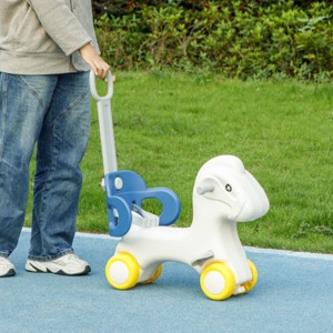 Sillysis 4 in 1 Rocking Horse for Toddles 2-5 Years, Baby Ride on Horse with Detachable Push Handle & Balance Board - 1 of 4