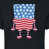 Women's - SpongeBob SquarePants - Silhouette Stars Stripes Cropped Graphic T-Shirt - 2 of 4