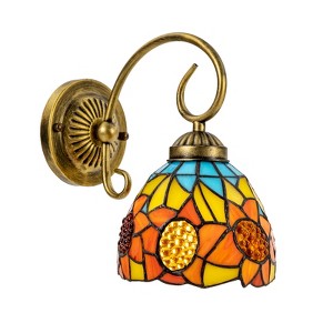 YIYIBYUS Tiffany Wall Lamp With Stained Glass Shade, Sconce Light Wall Lamps - 1 of 4