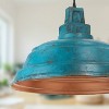 River of Goods 20.5" 1-Light Pepper Metal Pendant Blue: Industrial Style, Adjustable Height, UL Listed - 4 of 4