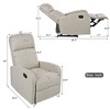 Modern Manual Recliner Chair with Adjustable Backrest, 3 Recline Positions, Living Room Home Theater - 2 of 4