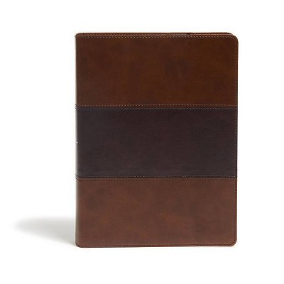 KJV Study Bible, Full-Color, Saddle Brown Leathertouch - by  Holman Bible Publishers (Leather Bound)