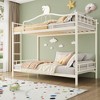 Bunk Bed Twin Over Twin, Twin Bunk Bed with Ladde & Full-Length Guardrails, Heavy Duty Metal 400 LBS Weight Capacity - 4 of 4