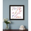 HomeRoots Live Life in Full Bloom Black Framed Print Wall Art - 2 of 3