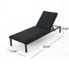 Modern Aluminum Dark Gray Patio Chaise Lounges with Water-Resistant Cushions, Foldable Outdoor Accent Chair-Christopher Knight Home Outdoor Furniture - 4 of 4