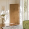 Spassway Natural Wood 2-Piece Tall Wood Storage Cabinet Pantry Cabinet with 4 Adjustable Shelves 4 Doors Freestanding Organizer for Living Room - 2 of 4