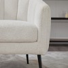 Mlmh & Kngwa 29.9"W Modern Living Room Accent Chair,Upholstered Chenille Barrel Chair with Metal Legs - 4 of 4