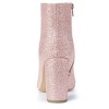 Allegra K Women's Back to College Pointed Toe Chunky Heel Ankle Boots - 4 of 4