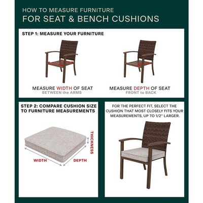 Artichoke Green Square Dining Chair Cushions (2-Pack)