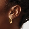 Black Bow Jewelry 2mm, 14k Yellow Gold, Polished Square Tube Hoops, 20mm (3/4 Inch) - 3 of 4