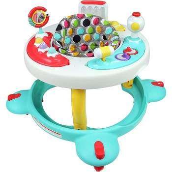 Creative Baby 2-in-1 Deluxe Activity Center and Walker, Multiple Musical Trays and Sensory Toy Stations, Complete Mobility, Safe and Stimulating