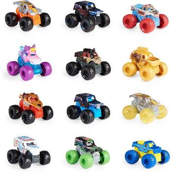 Monster Jam, Official Mini Mystery Collectible Monster Truck 12 pack 1:87 Scale