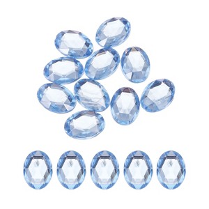 Unique Bargains Acrylic Flat Back DIY Decor Jewelry Oval Gems 10 Pcs - 1 of 4