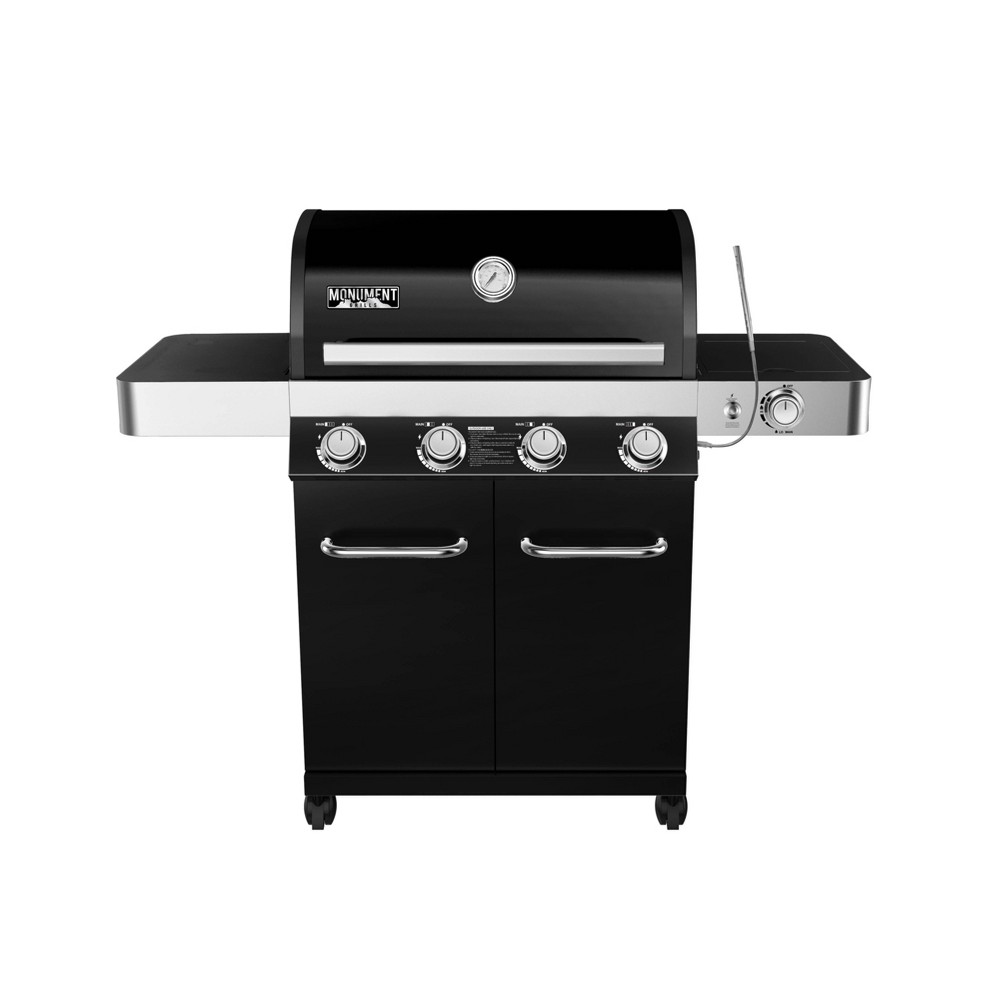 4-Burner Propane Gas Grill with LED Controls Black Model 13892 - Monument Grills
