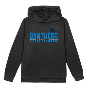 NFL Carolina Panthers Boys' Long Sleeve Performance Hooded Sweatshirt - 1 of 1