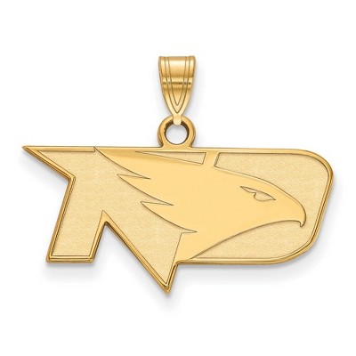 Black Bow Jewelry 14k Yellow Gold North Dakota Fighting Hawks NCAA Small Pendant