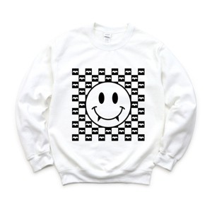 Simply Sage Market Halloween Bat Smiley Face Sweatshirt - 1 of 4