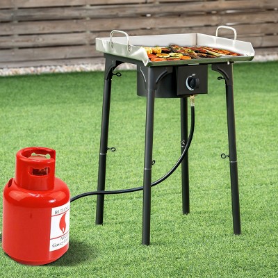 Black Cast Iron Portable Single Burner Gas Stove