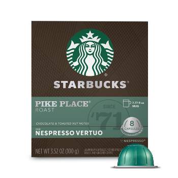 Starbucks by Nespresso Vertuo Line Pods Medium Roast Coffee Pike Place Roast - 8ct