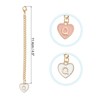 Unique Bargains Letter Heart Shape Identification Accessories Pink & White 2 Pcs - 2 of 4