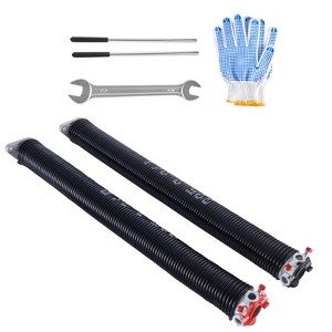 VEVOR Garage Door Torsion Springs, Pair of 0.225 x 2 x 24 in, 16000 Cycles, Electrophoresis Black Coated for Replacement, Garage Door Springs,Black - 1 of 4