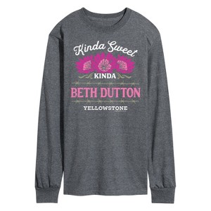 Men's - Yellowstone - Kinda Sweet Kinda Beth Dutton Long Sleeve Graphic T-Shirt - 1 of 4