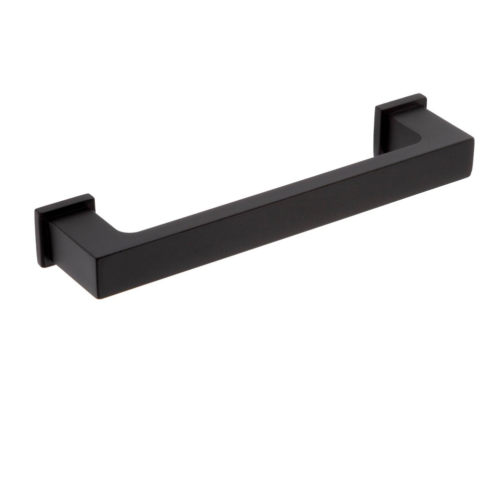 Sumner Street Home Hardware 10pk Chelsey 4" Matte Black Pulls: Zinc Cabinet Knobs, Powder-Coated Finish, 4.8" Length