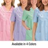 Collections Etc Collections Etc. Gingham Women's Robe with Floral Accents, Snap-Front Closure and Lace Trim - 3 of 4