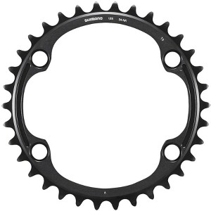 Shimano Dura-Ace FC-R9200 12-Speed Chainring - 34t, Asymmetric 110 BCD, Black, NK - 1 of 1