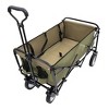 VYNXARIA Collapsible Foldable Wagon Cart with strapping system Beach Wagon Utility Cart Utility Wagon Grocery Cart,Green - 3 of 4