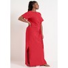 June + Vie by Roaman's Women's Plus Size Boatneck Gathered Midi Dress - 4 of 4