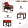 YARDSIGHT 5-Piece Outdoor Patio Lounge Chair Set with Ottomans and Side Table, Weather-Resistant Furniture with Cushions - 3 of 4