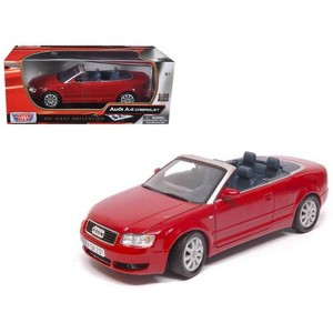 Audi A4 Red Convertible 1/18 Diecast Model Car by Motormax - 1 of 3
