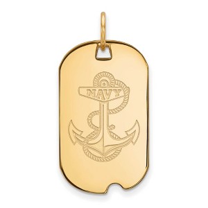 Black Bow Jewelry 10k Yellow Gold Navy Midshipmen NCAA Pendant - 1 of 3