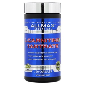 ALLMAX Essentials L-CARNITINE TARTRATE - 120 Capsules - Stimulant-Free Metabolizer - Boosts Energy, Performance & Recovery - Gluten Free & Vegetarian - 1 of 2